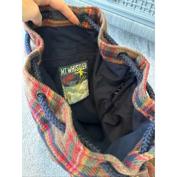 NWOT Vintage Gap Mt. Whistler Lodge wool blend tartan backpack D4 - Picture 6 of 7